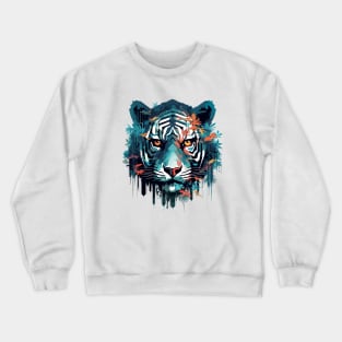 Tiger Beast Animal World Predator Wild Nature Wilderness Crewneck Sweatshirt